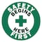 Signmission Safety First 16in Non-Slip Floor Marker, 16" x 16", FD-C-16-99898 FD-C-16-99898 - alternate 1